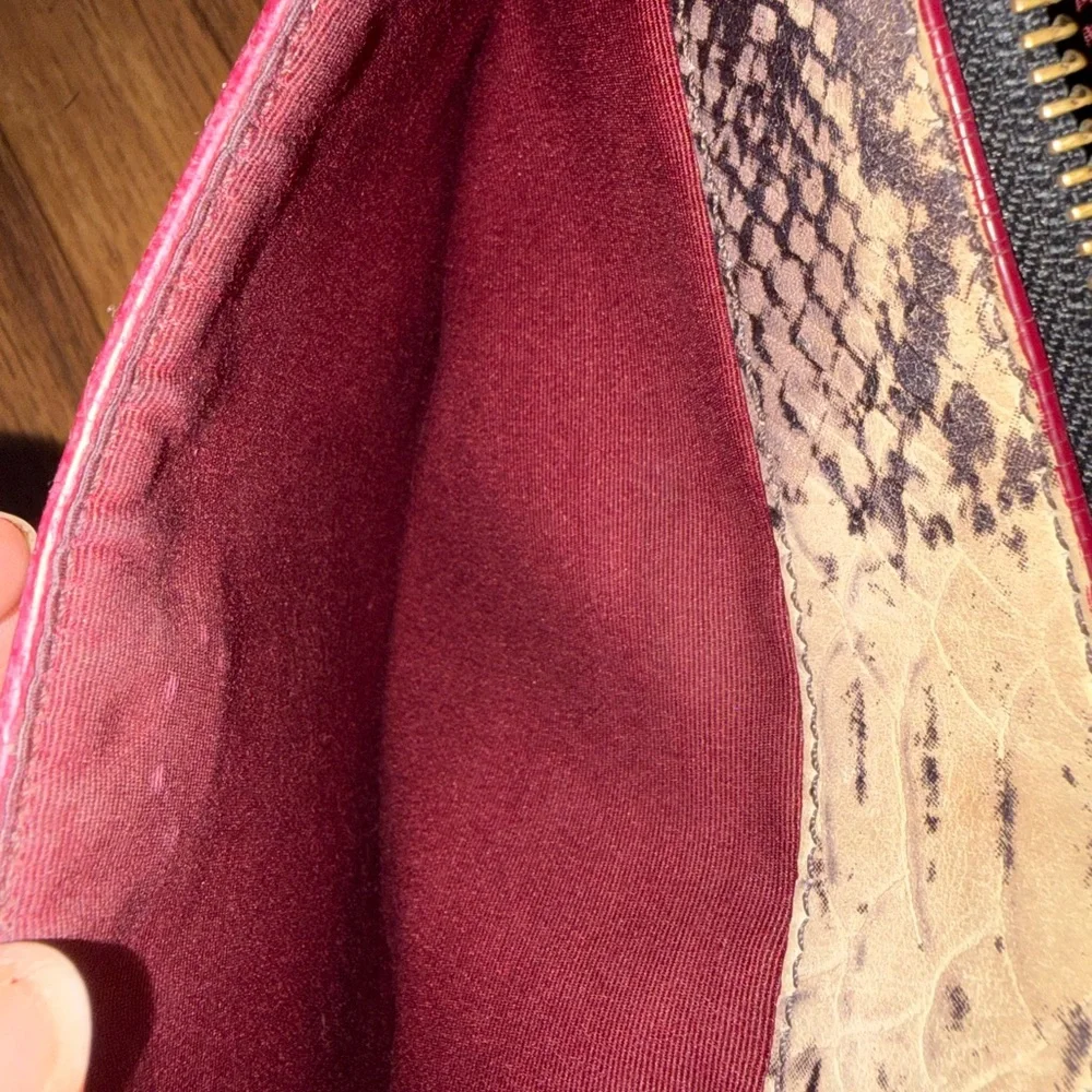 Coach Signature Beige and Black Wristlet